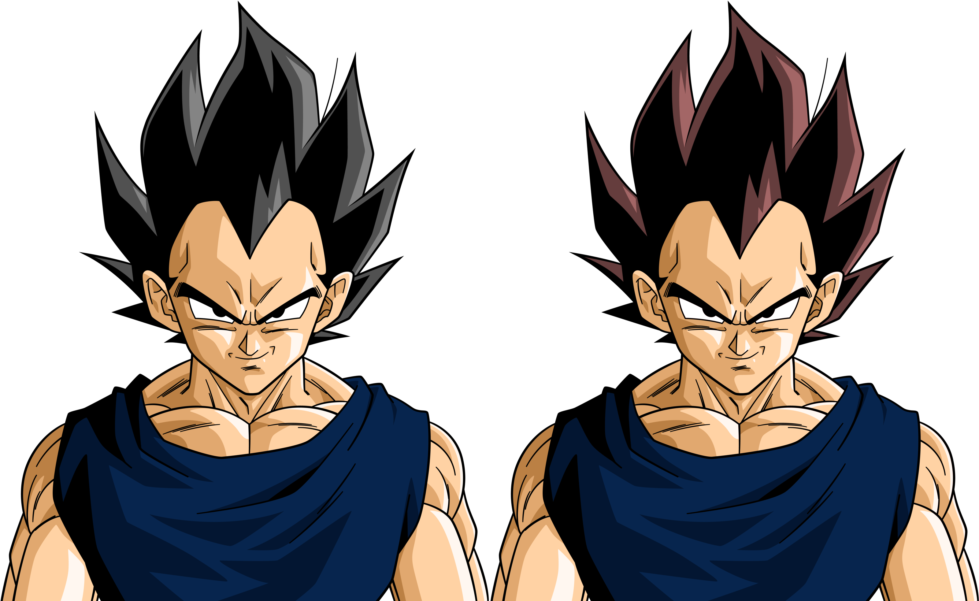 A/ - Dragonball Vegeta Hair Colour Clipart (3200x1985), Png Download