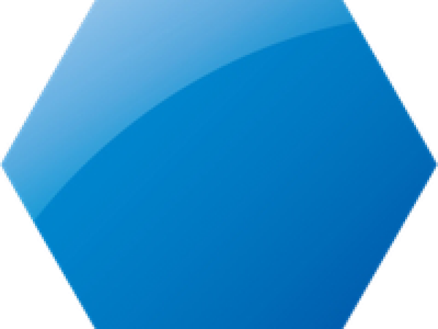 Blue Hexagon Png Clipart (640x480), Png Download
