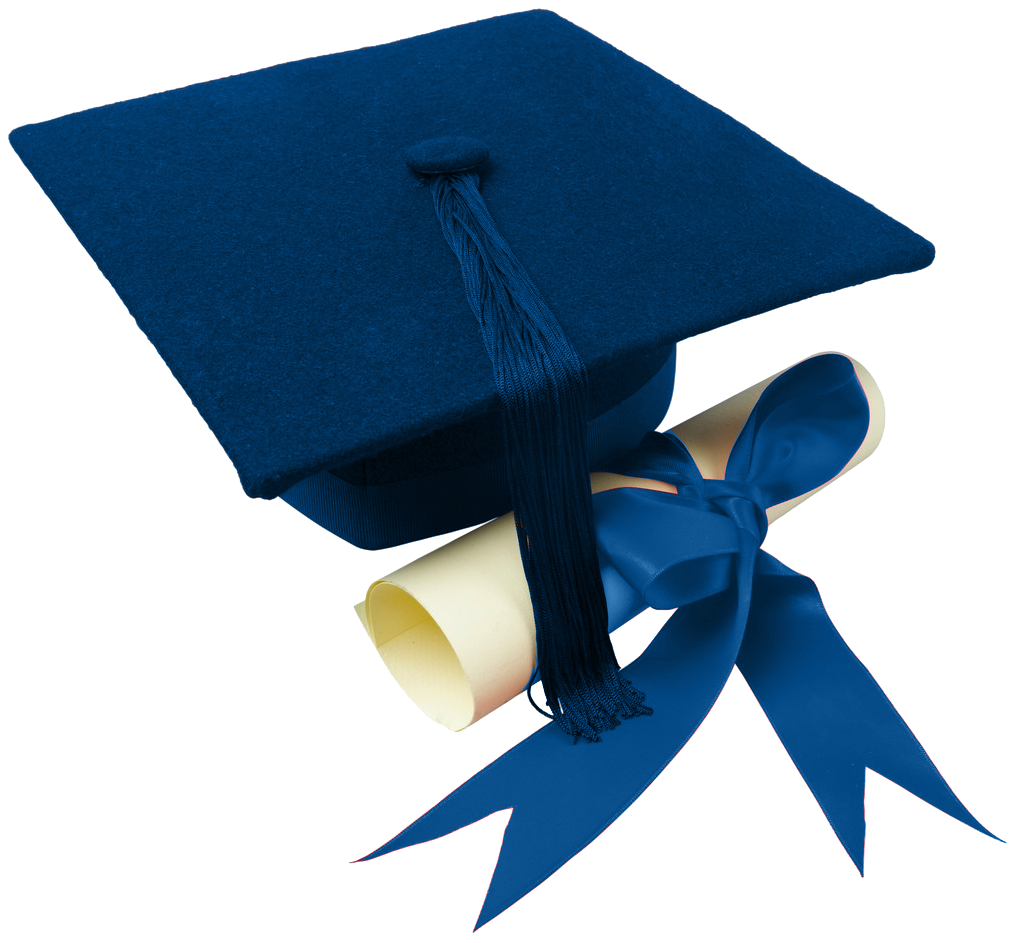 Graduation Transparent Images - Blue Graduation Hat Png Clipart (1024x1024), Png Download