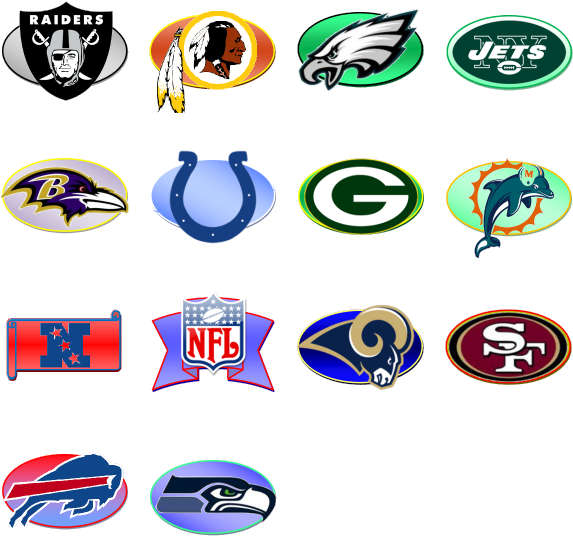 Free All Nfl Logos Png - Oakland Raiders Clipart (592x592), Png Download