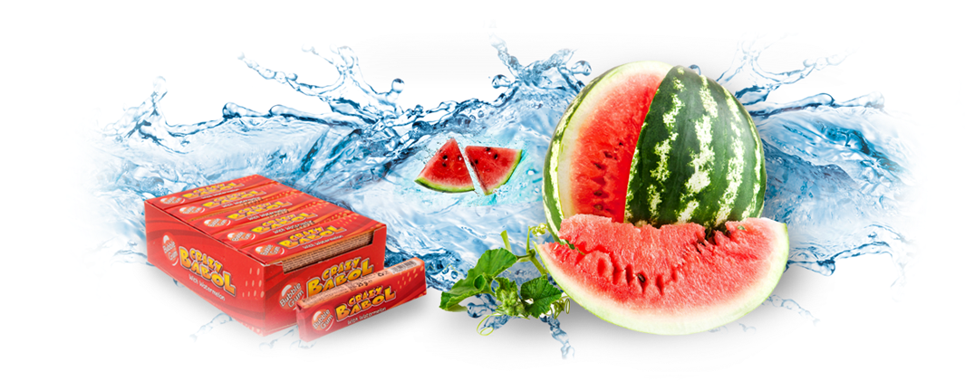 Crazy Babol Watermelon - Watermelon Clipart (1065x421), Png Download