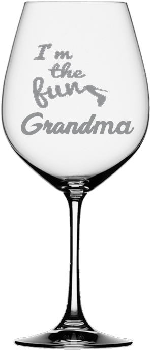 Fun Grandma Wine Glass - Wine Glass Wedding Quotes Clipart (700x700), Png Download