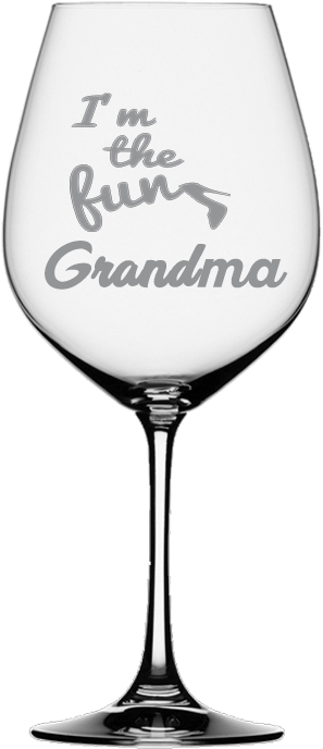 Fun Grandma Wine Glass - Wine Glass Wedding Quotes Clipart - Large Size