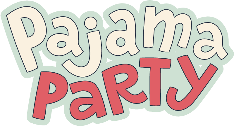 The Pajama Party Is Coming Up On Thursday March 2nd - Pajama Party Logo Png Clipart (858x464), Png Download