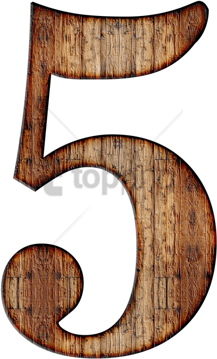 Free Png Wooden Number 5 Png Image With Transparent - Wooden Number 5 Clipart (480x779), Png Download