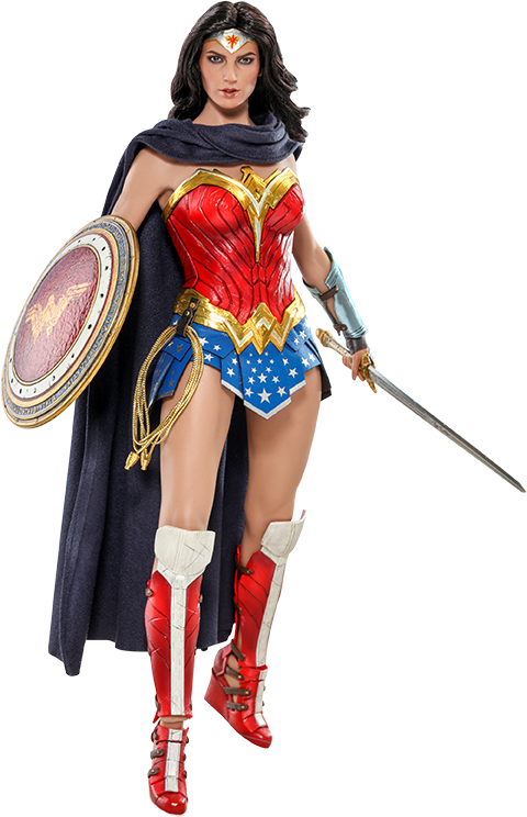 Wonder Woman 123movies Transparent Background - Hot Toys Wonder Woman Comic Clipart (480x744), Png Download