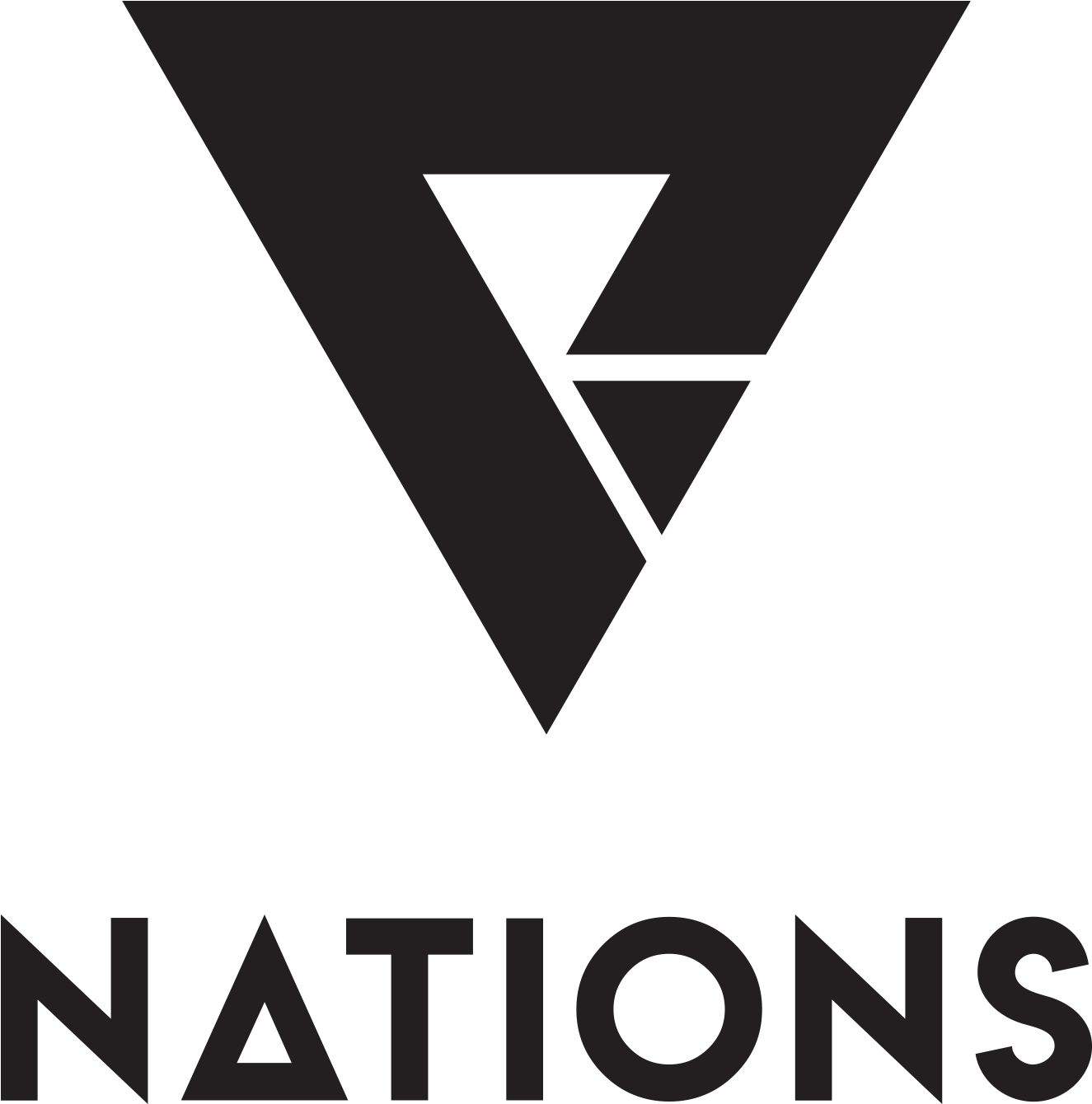 Nations Logo And Text Vertical - Triangle Clipart (1382x1416), Png Download