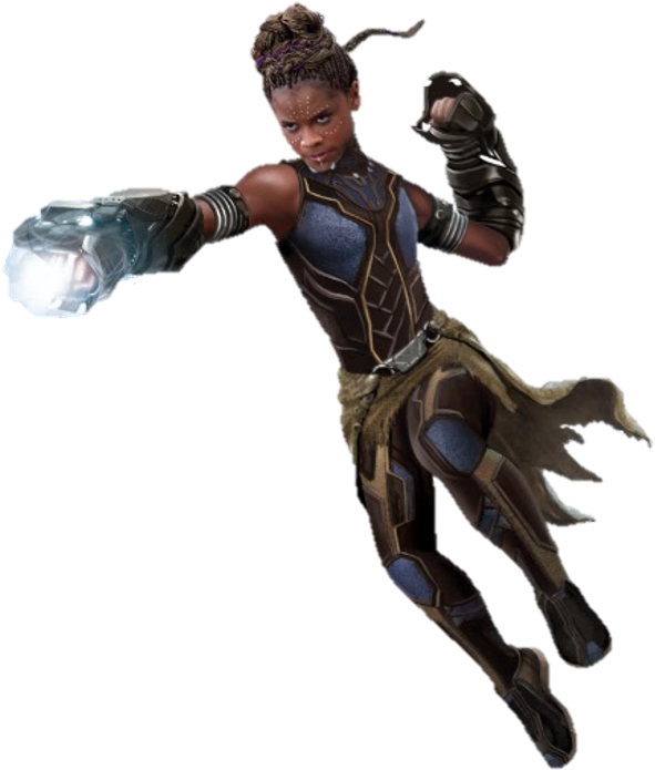 Shuri, Black Panther, Tshirt, Action Figure, Figurine - Black Panther Characters Png Clipart (651x712), Png Download