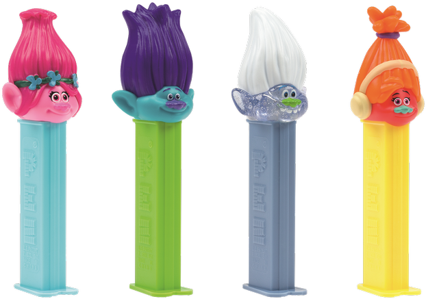 Pez Dispenser Trolls - Trolls Pez Dispenser Clipart (748x530), Png Download