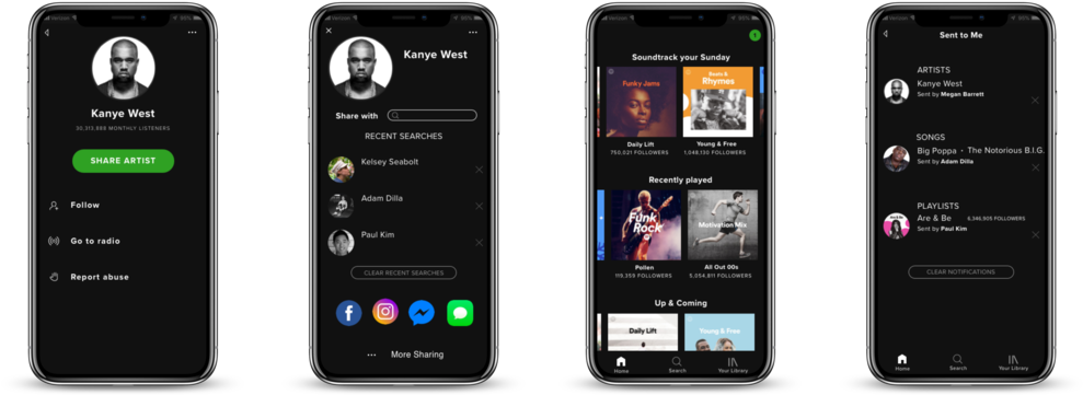 Spotify Mockup - Plateforme De Streaming Musique Clipart (1000x405), Png Download