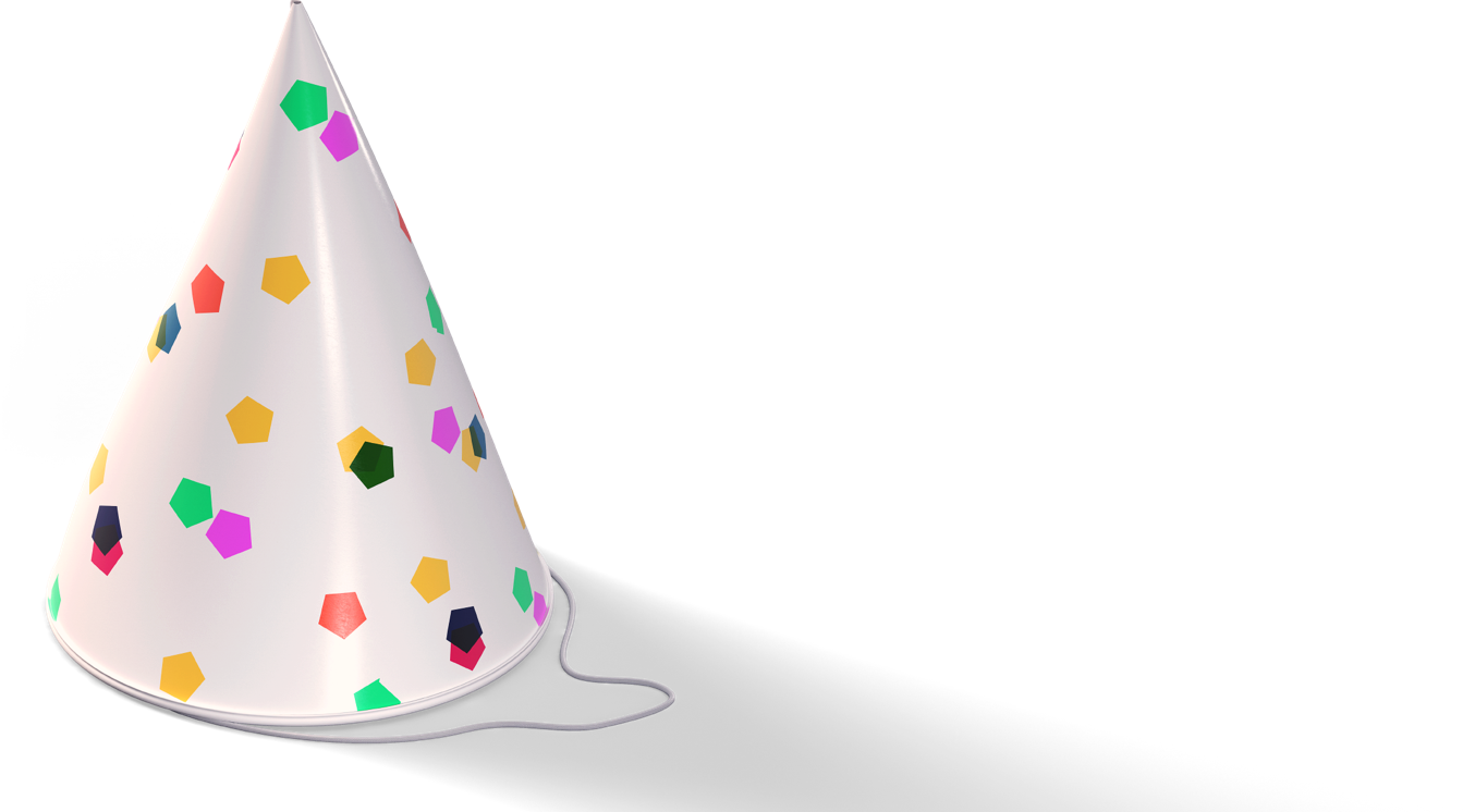 Beeketing Has Turned 4 - Party Hat Clipart (1343x746), Png Download