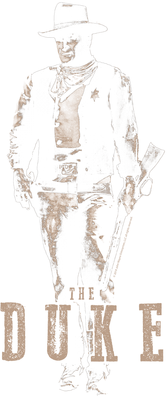 John Wayne The Duke Men's Tank Clipart (542x1283), Png Download