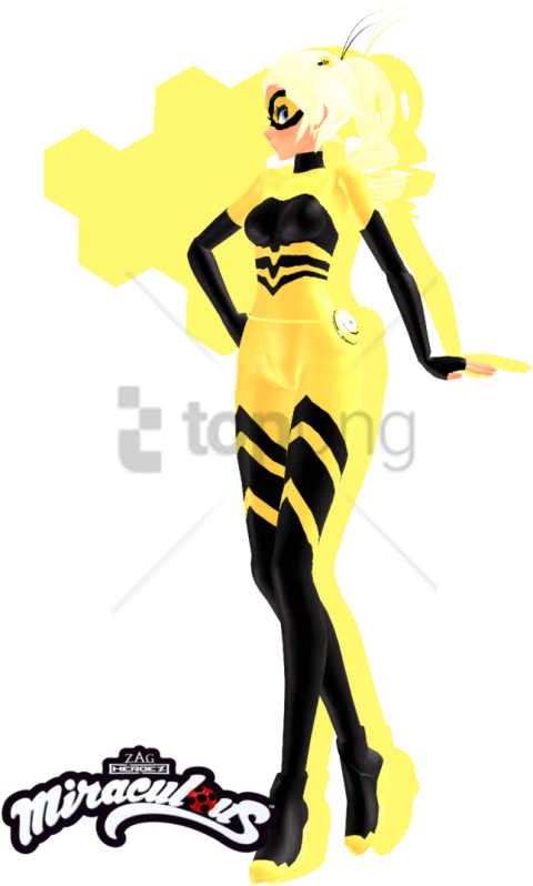 Free Png Mmd Miraculous Ladybug - Mmd Miraculous Queen Bee Clipart (480x798), Png Download