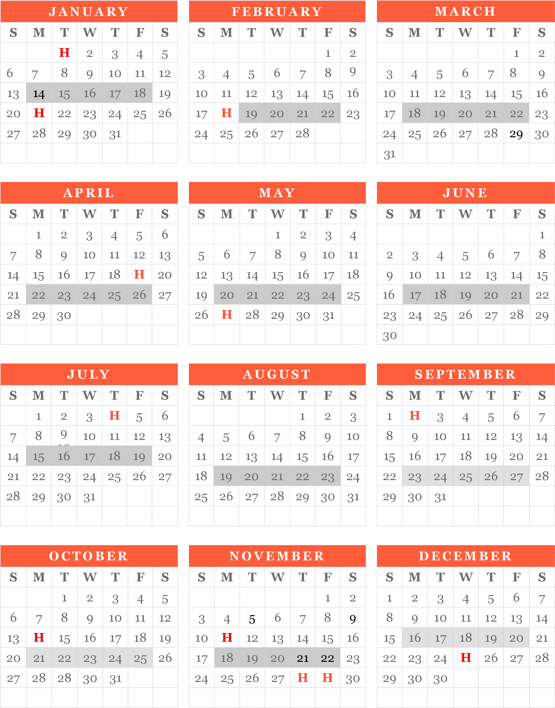 2019 Macon County Trial/holiday Calendar - 2019 Calendar Clipart (2550x3300), Png Download