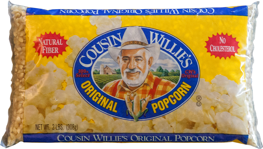 Original White Popcorn - Cousin Willie's Popcorn Clipart (1024x580), Png Download
