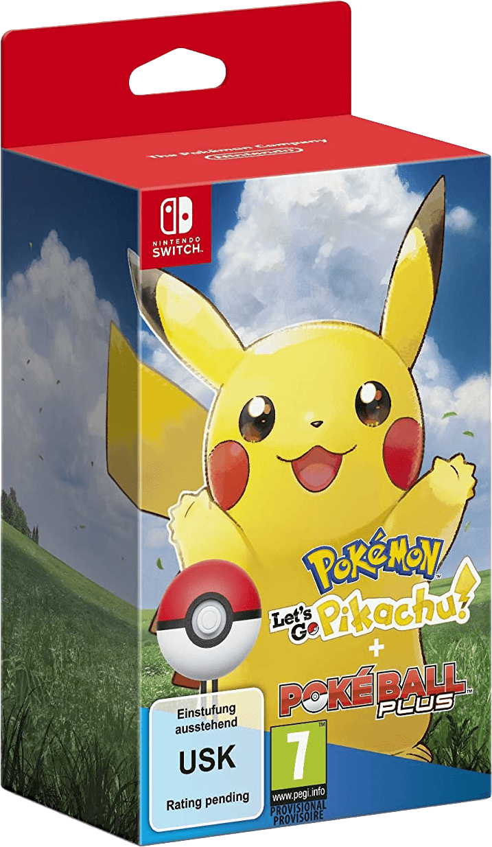 Let's Go, Pikachu Pokéball Plus (new) Clipart (717x1234), Png Download
