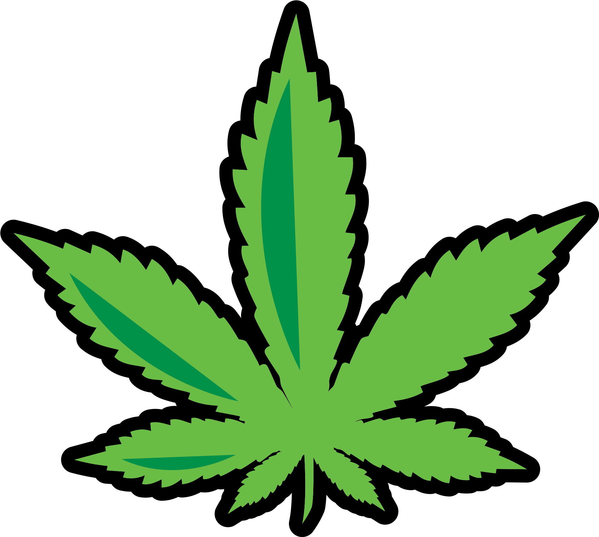 View large size Leaf Weed Magnet - Hoja De Marihuana Png Clipart. 