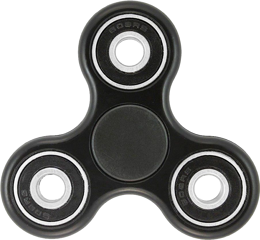 Black Fidget Spinner - Spinner Fidget Toy Clipart (907x837), Png Download