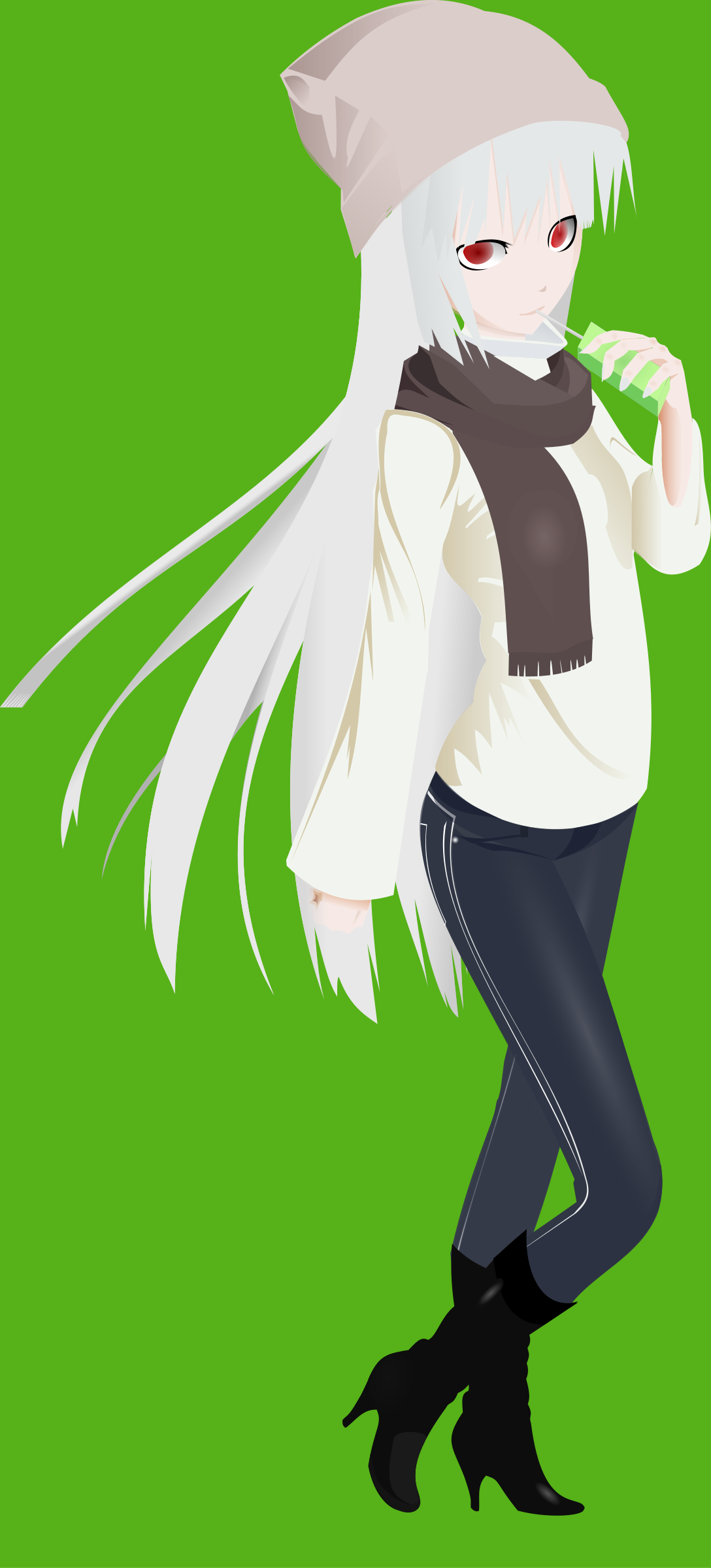 Gambar Sketsa Wanita Albino Clipart (1088x2400), Png Download