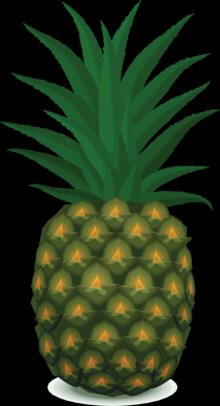 Pineapple Clipart (869x1600), Png Download