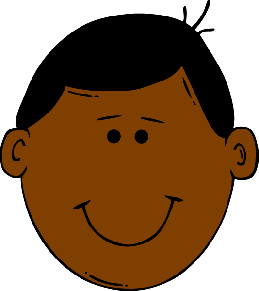 Small - Brown Hair Brown Eyes Boy Clipart - Png Download (534x600), Png Download