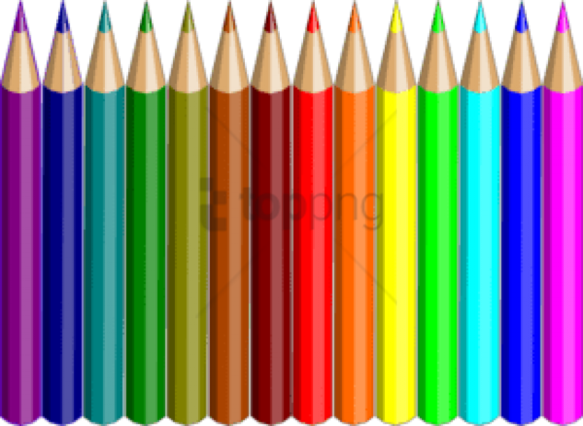 Free Png Color Pencil Png Png Image With Transparent - Color Pencils Clipart Png (850x621), Png Download
