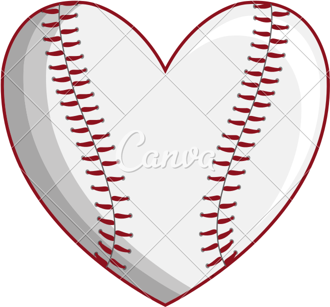 Heart Baseball Png - Heart Clipart (800x800), Png Download