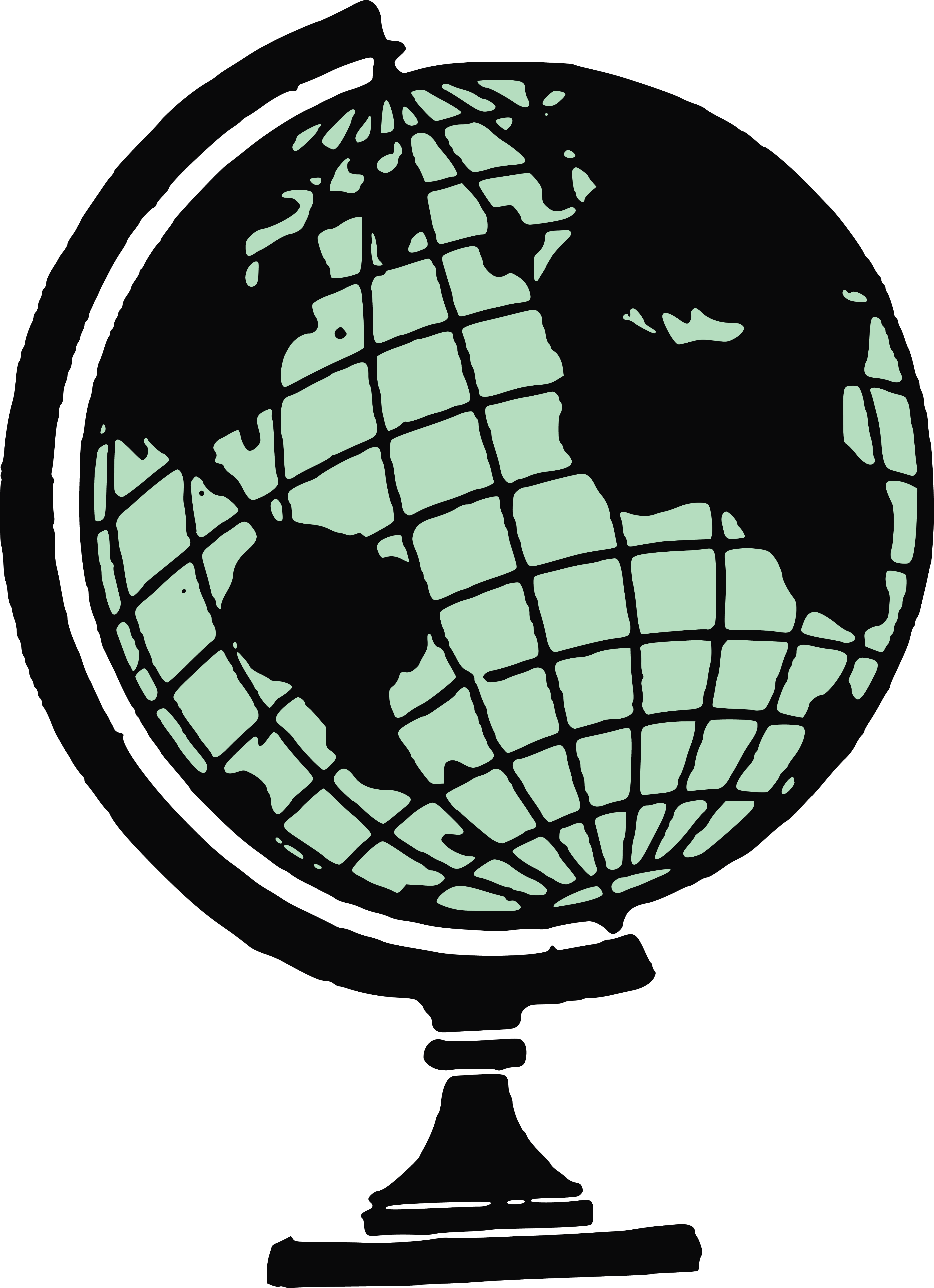 Free Clipart Of A Desk Globe - Globe Clip Art Free - Png Download (4000x5515), Png Download
