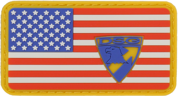 Picture Of Dsg American Flag Pvc Patch - American Flag Clipart (600x600), Png Download