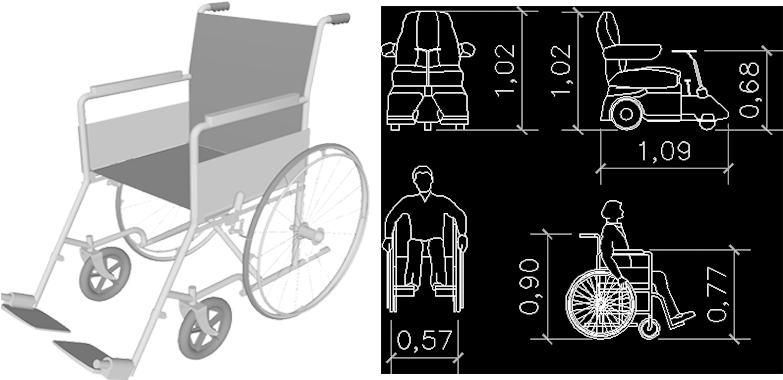 Besides, We Put A Design For Our Prototype Which Is - Wheelchair Model 3d Clipart (800x600), Png Download