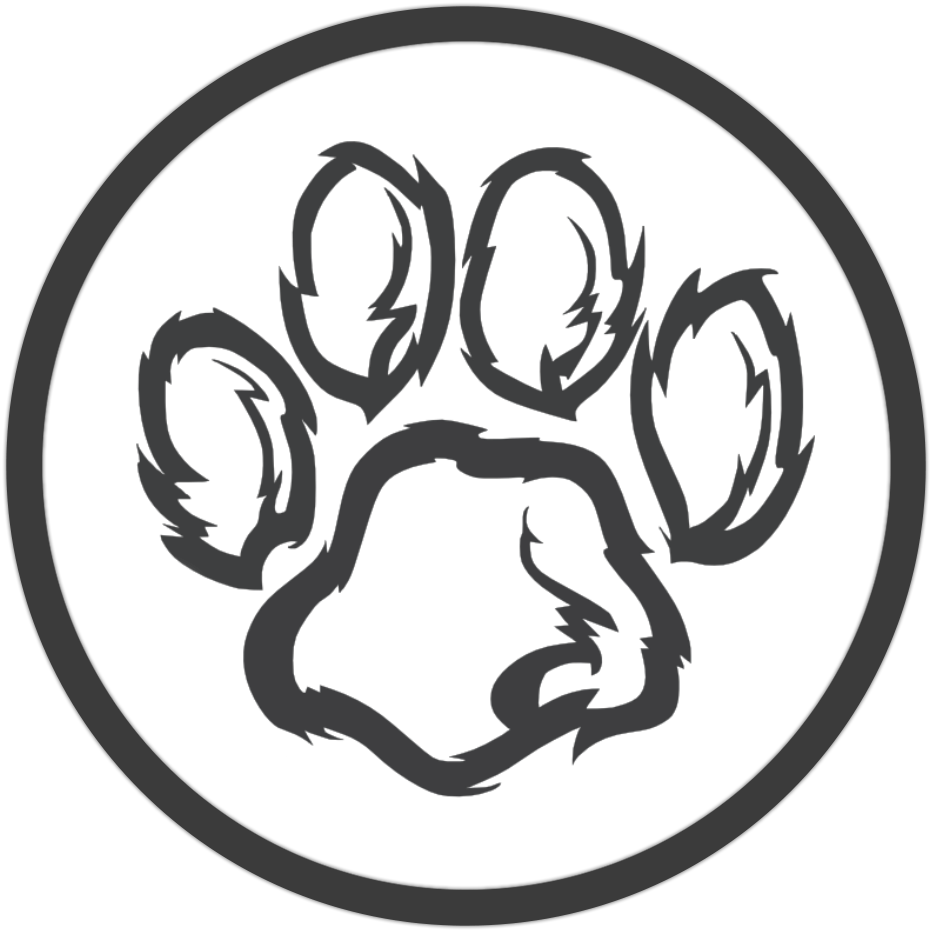 Lion Paw Print Png - Wild Cats Clipart Black And White Transparent Png (932x932), Png Download