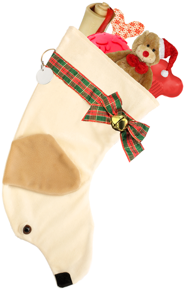 Yellow Lab Christmas Stocking - Christmas Stocking Clipart (492x659), Png Download