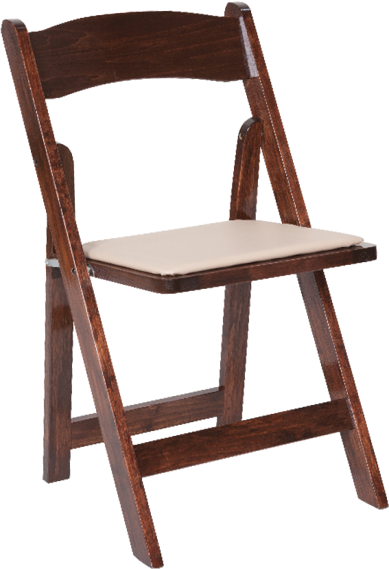 Fruitwood With Padded Seat - Folding Chair Clipart (699x864), Png Download