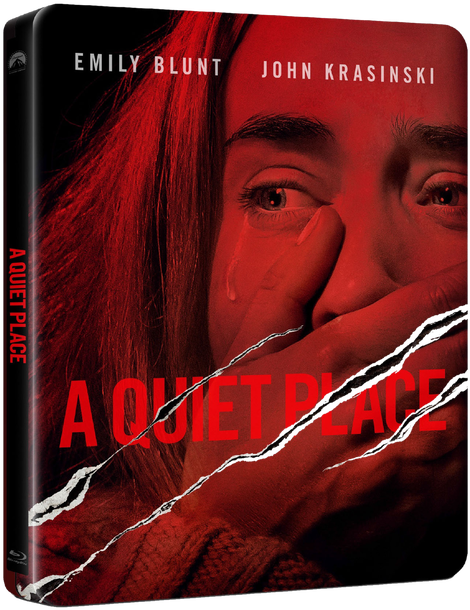 A Quiet Place (single Disc Steelbook Edition) (2018 - Quiet Place Blu Ray Uk Clipart (500x629), Png Download