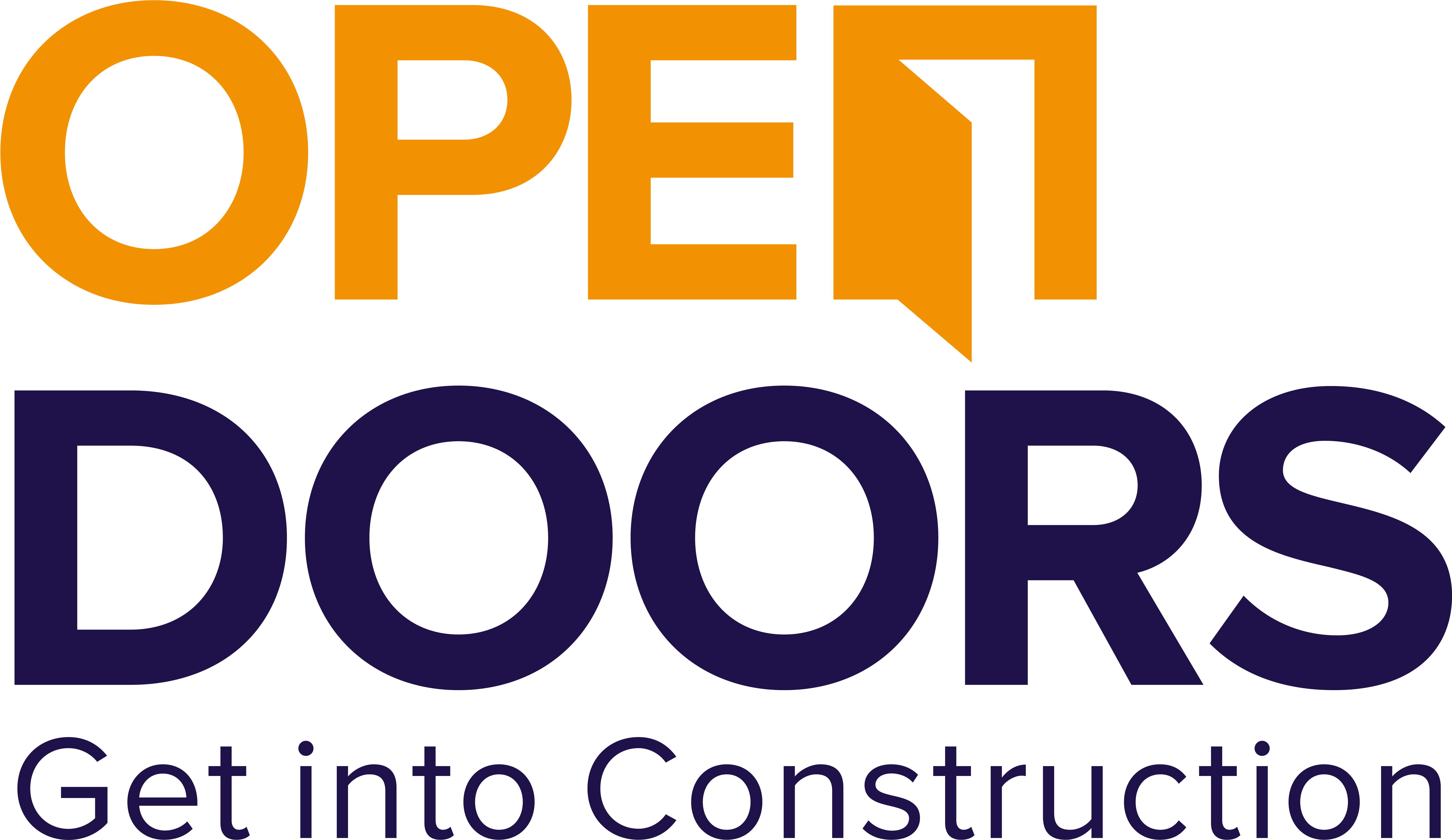 Open Doors Construction Logo Clipart (7087x4725), Png Download