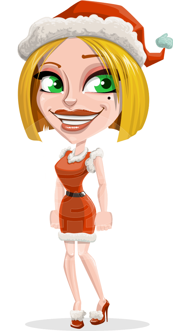 Xmas Character Clausette - Animation Clipart (691x1060), Png Download