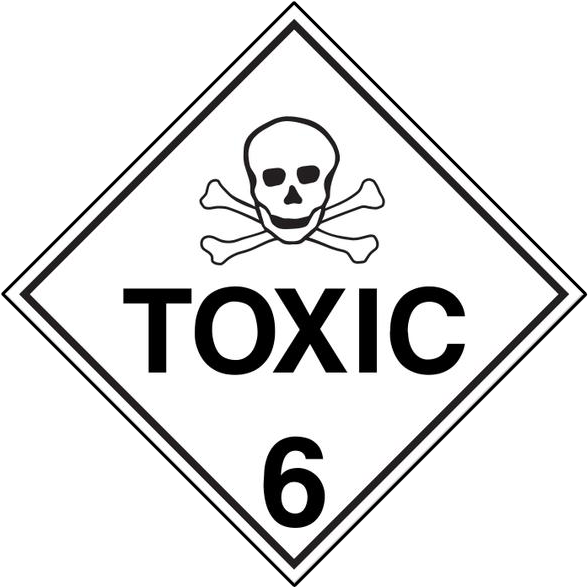 Dangerous Goods Sign Toxic - Toxic Substances Waste Sign Clipart (597x600), Png Download