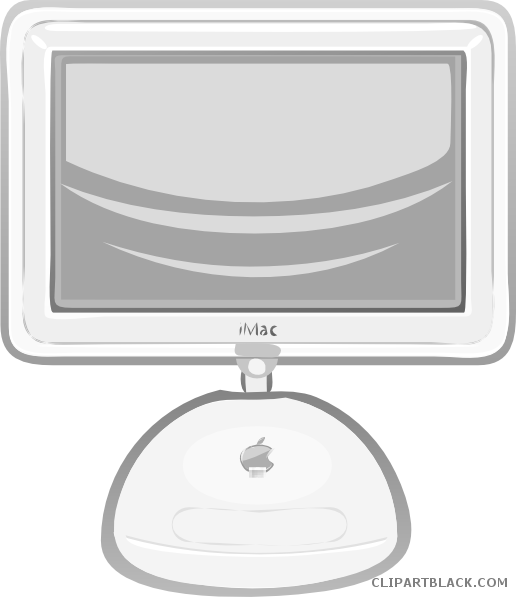 Mac Computer Tools Free Black White Clipart Images - Mac Clip Art - Png Download (516x597), Png Download
