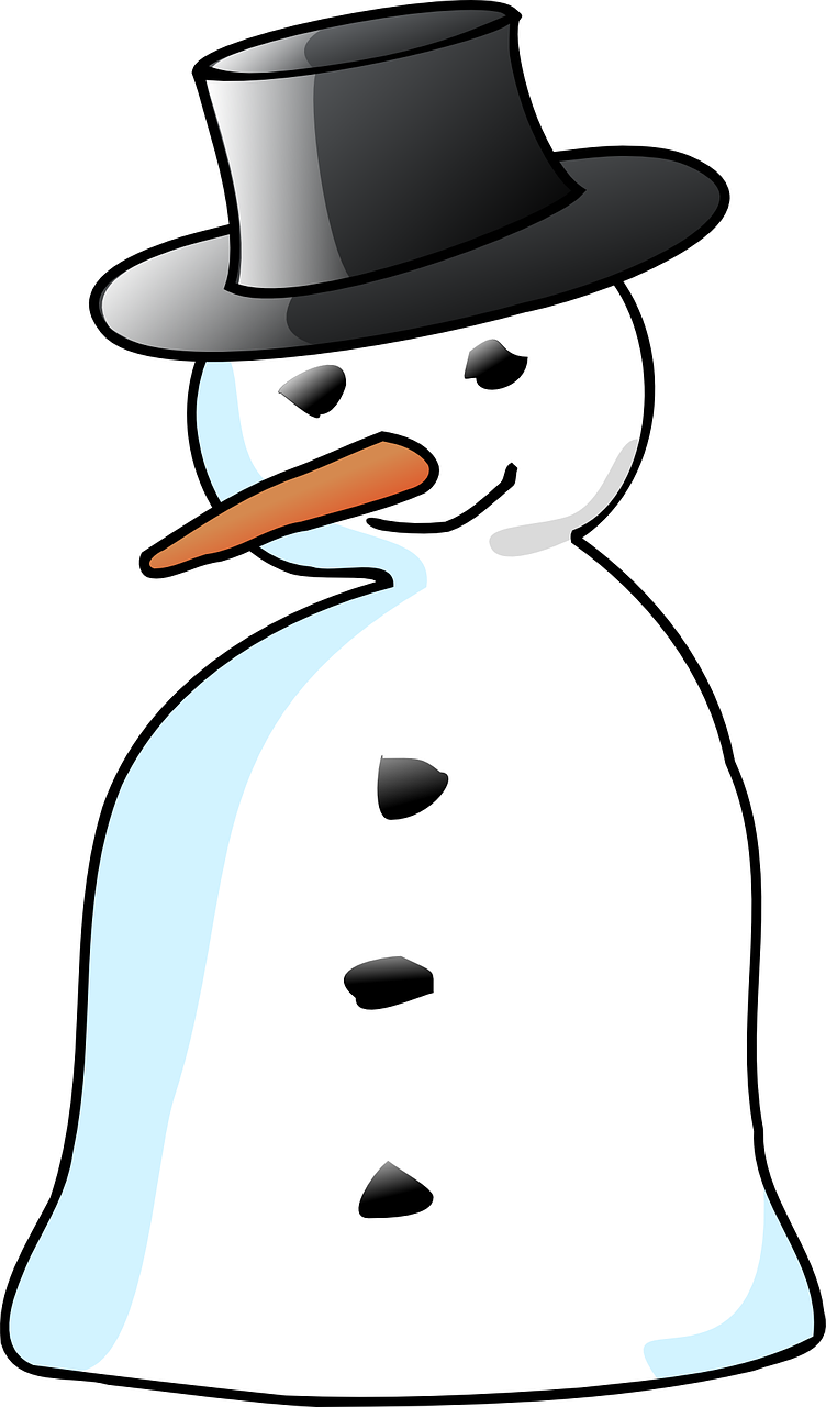 Snowman Top-hat Nose - Snowman Clip Art - Png Download (752x1280), Png Download