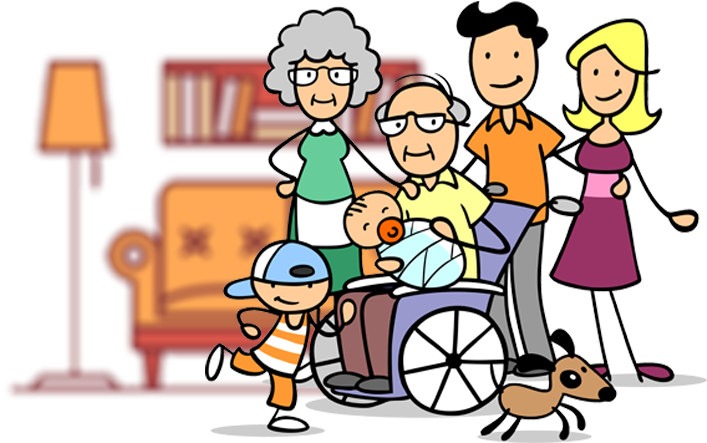 Anne Lives With Her Husband Bill - Family Taking A Picture Cartoon Clipart (707x443), Png Download