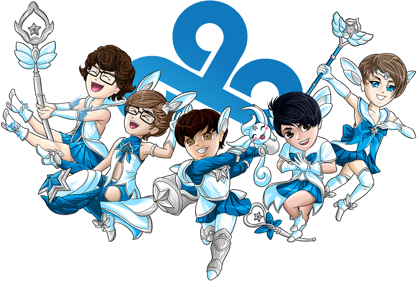 Read Left To Right - Cloud 9 Chibi Clipart (1448x965), Png Download