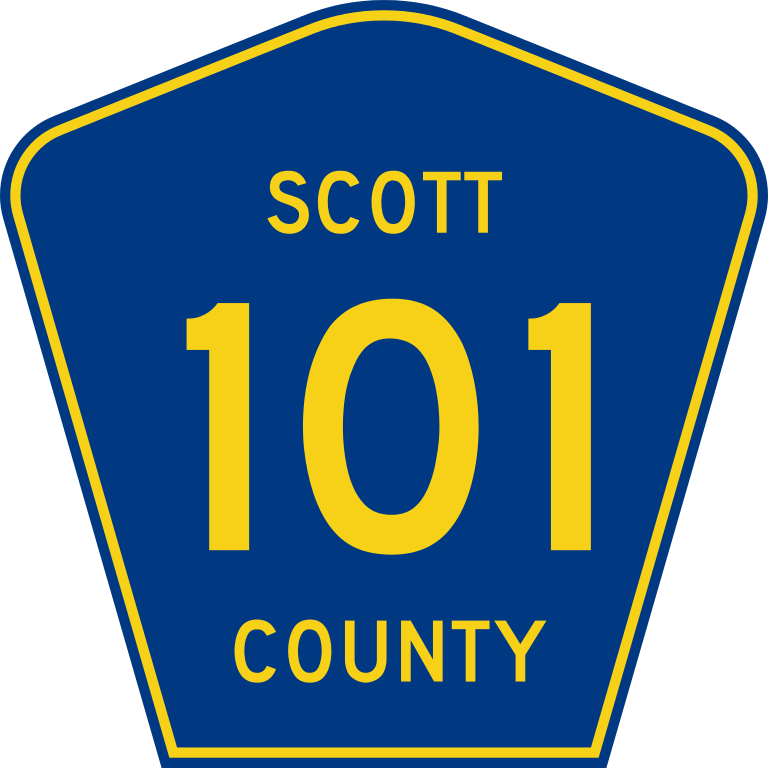 Scott County Route 101 Mn - Alabama County Road Sign Clipart (768x768), Png Download