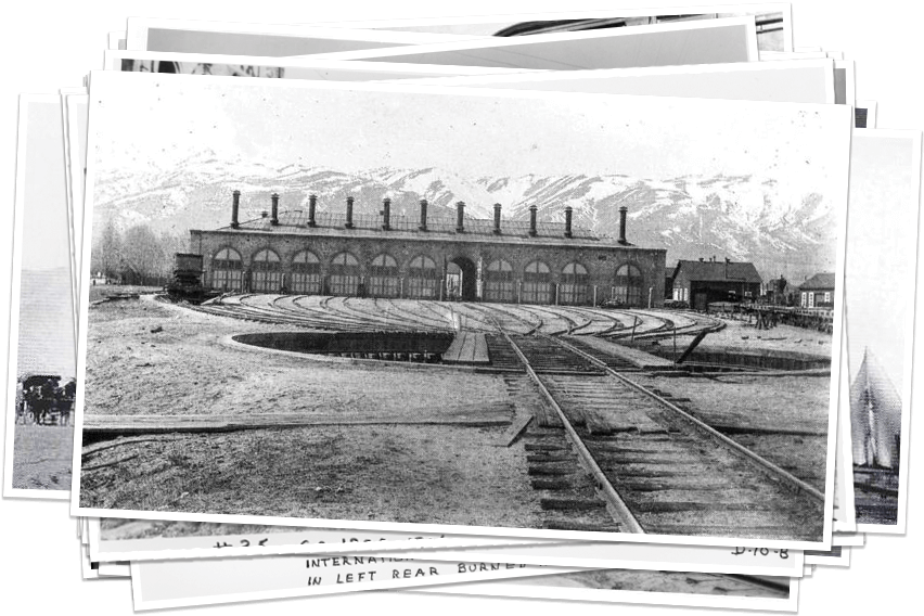 Historical Black And White Photo Of Railway Building - Track Clipart (1280x640), Png Download