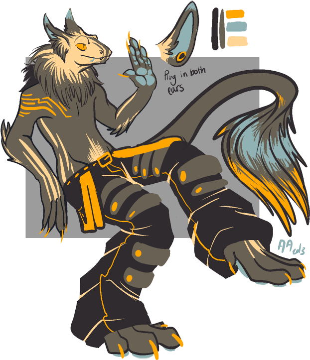 [design Trade - Cool Sergal Designs Clipart (650x746), Png Download