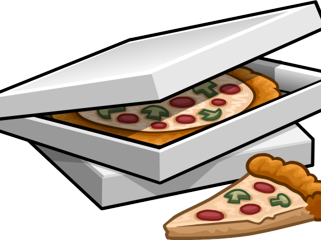 Pizza Clipart Club - Box Of Pizza Clipart - Png Download (640x480), Png Download