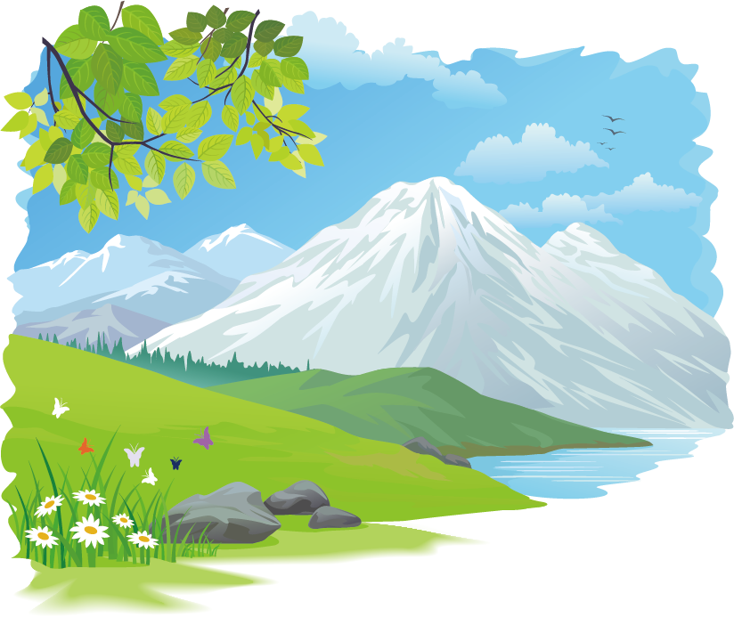 Png Library Library Drawing Clip Art Beautiful Scenery - Nature Clipart Transparent Png (824x693), Png Download