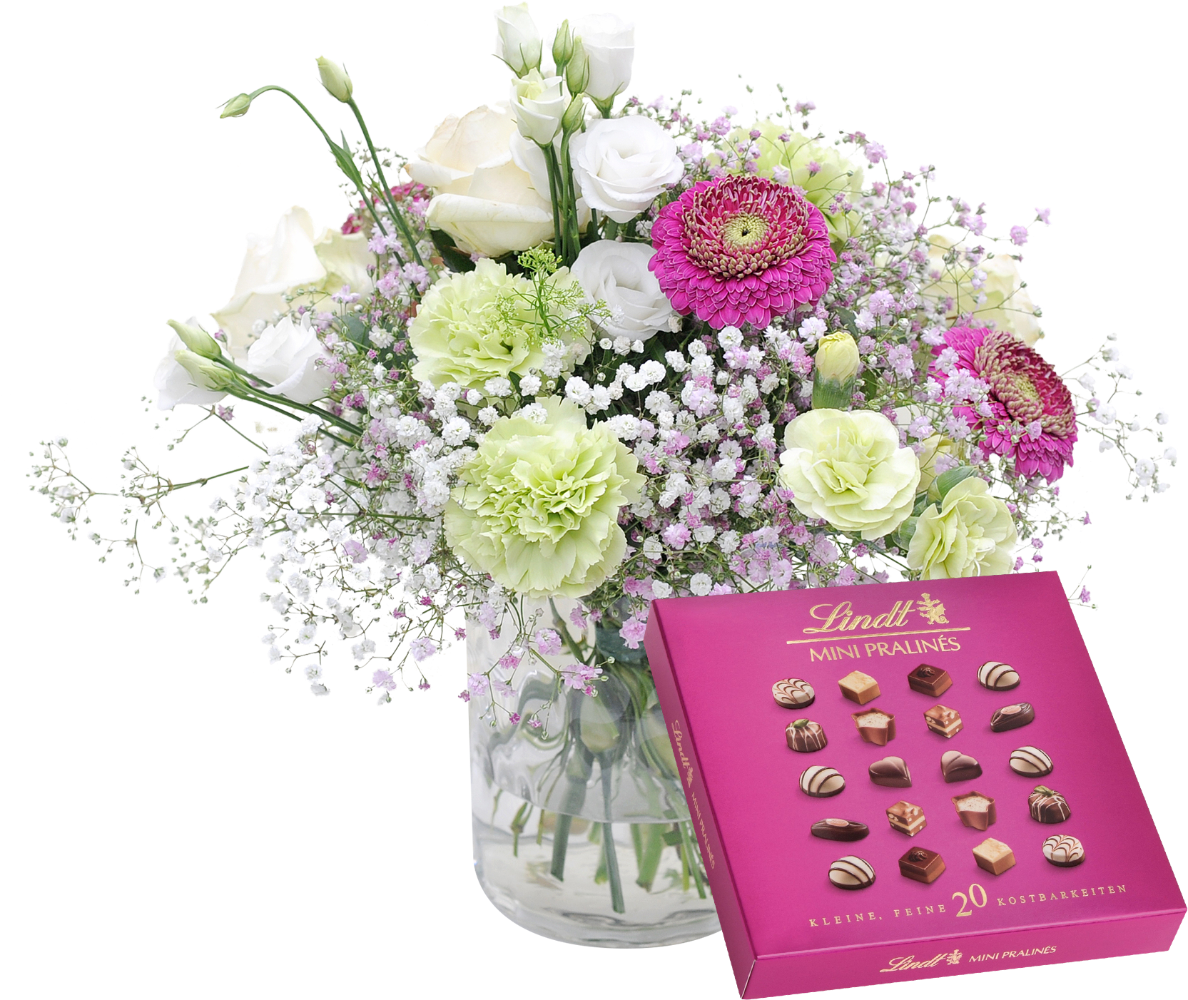 Geburtstagsstrauß Mit Pralinés - Bouquet Clipart (1800x1800), Png Download