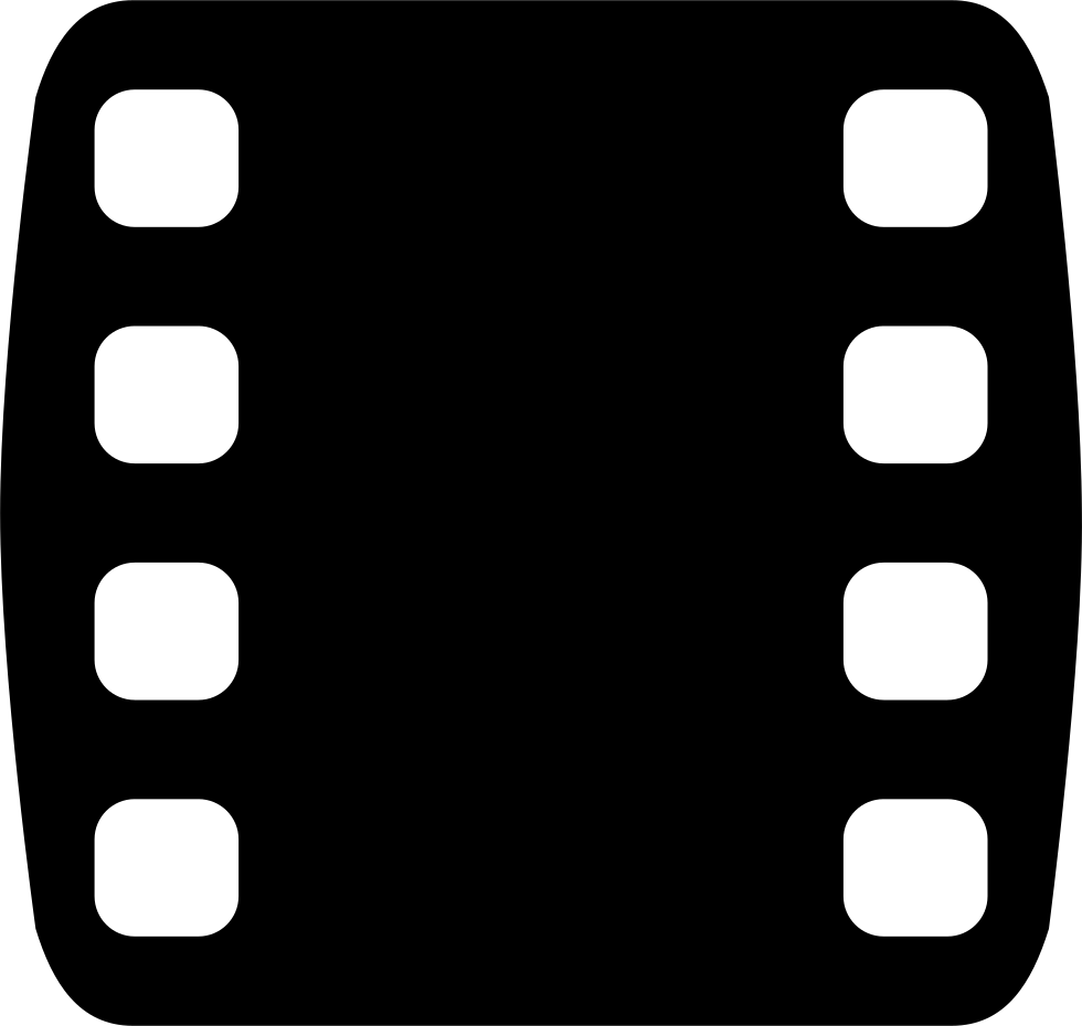 Black Film Strip Comments - Film Negative Icon Clipart (980x930), Png Download