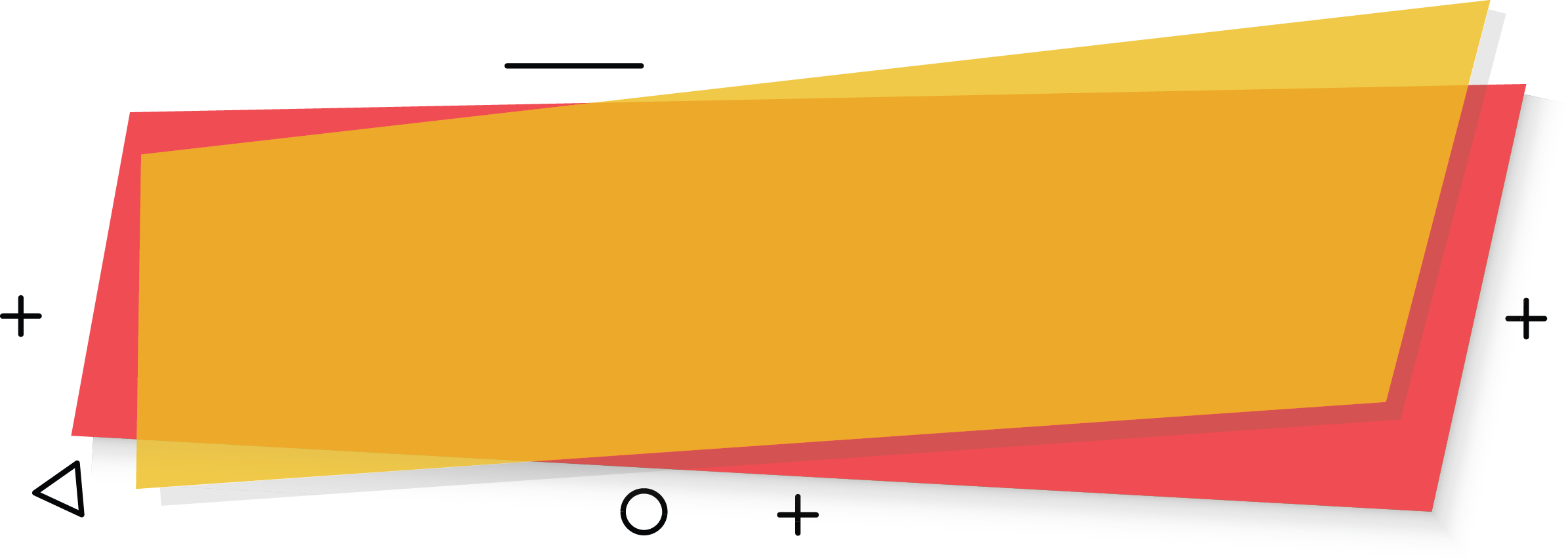 Yellow Banner Red Background Banner With Abstract - Background Banner Orange Clipart (2390x852), Png Download