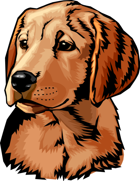 Vector Illustration Of Puppy Dog Head And Shoulders Clipart (540x700), Png Download